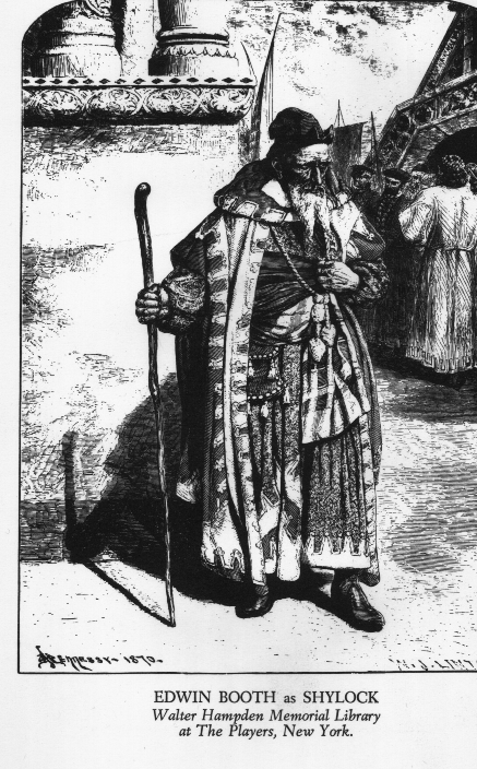 Edwin Booth as Shylock